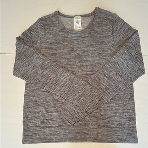 Athleta Heathered Gray Long Sleeve Top. Size Small
